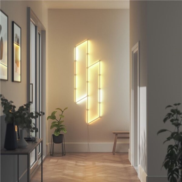 Nanoleaf NL59-E-0001LW-3P-Удължителен комплект 3xLEDRGBW Димируем релса LINES 1200-6000K Wi-Fi