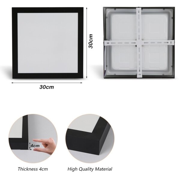 Brilagi - LED Лампа за баня FRAME LED/24W/230V 3000/4000/6000K IP44 черен