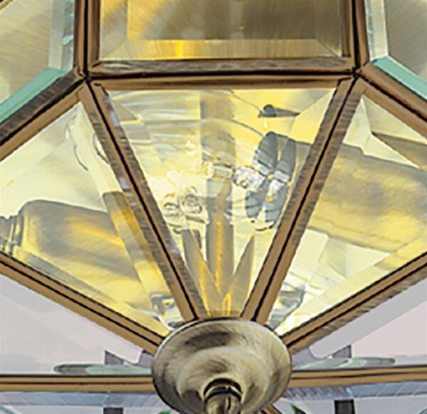 Searchlight 8235AB - Плафон FLUSH 2xE14/60W/230V месинг