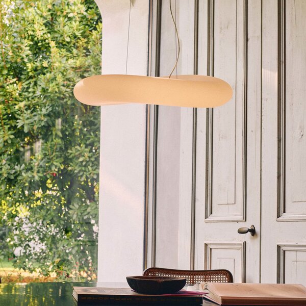 Stilnovo Mr. Magoo LED висяща лампа, фаза, Ø 52cm, Затъмняване, Бял, Дневна/трапезария, Пластмаса, Дизайн
