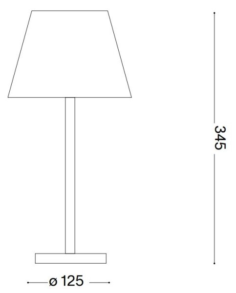 Ideal Lux - LED Димируема сензорна лампа LOLITA LED/2,8W/5V IP54 черен