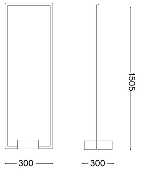 Ideal Lux - LED Лампион FRAME LED/30W/230V черен