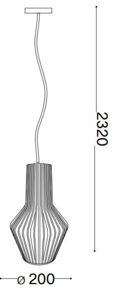 Ideal Lux - Пендел CITRUS 1xE27/60W/230V шперплат