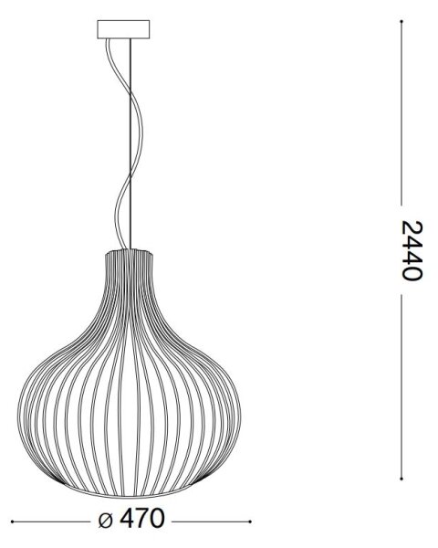 Ideal Lux - Пендел ONION 1xE27/60W/230V Ø 47 см