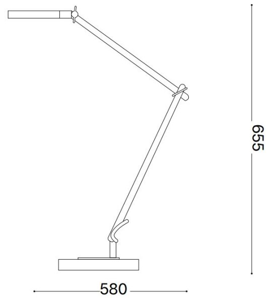 Ideal Lux - LED Димируема сензорна настолна лампа FUTURA LED/12,5W/230V черен