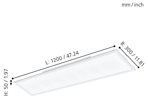 Eglo 32811 - LED Панел за повърхностен монтаж SALOBRENA LED/33W/230V