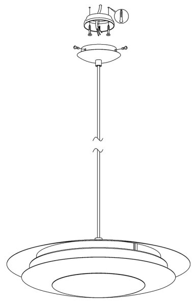 Eglo 98041 - LED Димируем висящ полилей MONEVA-C LED/18W/230V