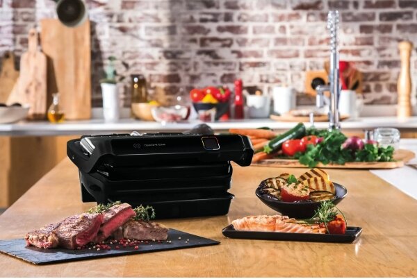 Tefal - Електрически грил OPTIGRILL ELITE 2000W/230V черен