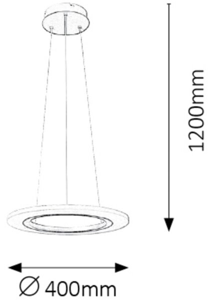 Rabalux 2428 - LED Полилей ADRIENNE LED/20W/230V сребърна