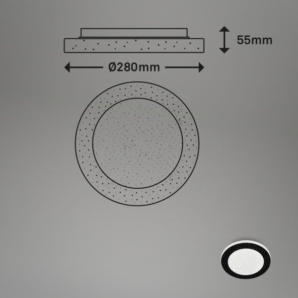 Briloner 3693-015 - LED Плафон за баня LED/15W/230V IP44 Ø 28 см