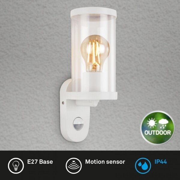 Briloner 3628-016 - Външно стенна лампа 1xE27/12W/230V IP44 бяла