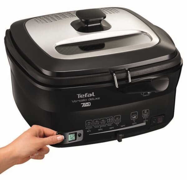 Tefal - Фритюрник 2 l VERSALION DE LUXE 7в1 1600W/230V черен