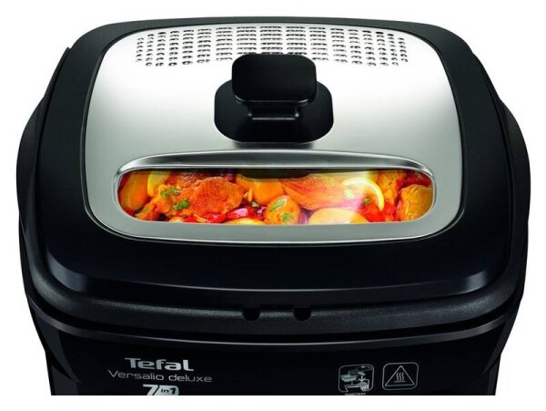 Tefal - Фритюрник 2 l VERSALION DE LUXE 7в1 1600W/230V черен