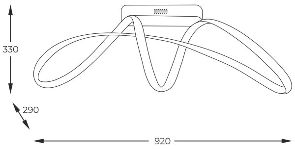 Zuma Line 20026C-GD - LED Полилей за повърхностен монтаж FERMI LED/50W/230V 3000/4000/6000K