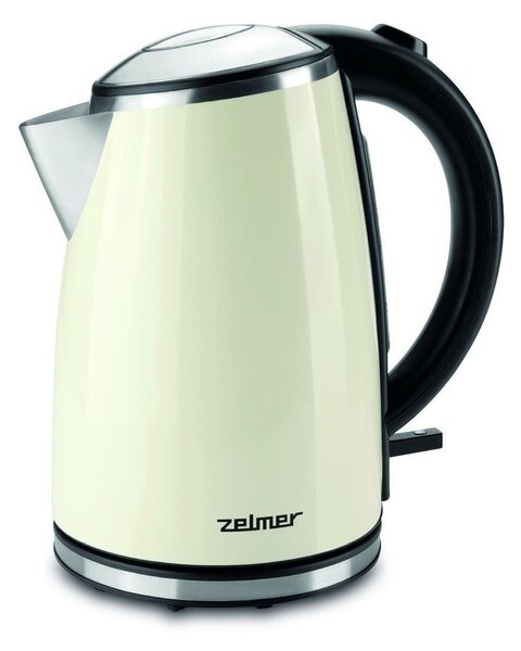 Електрическа кана Zelmer ZCK1274E, 1.7 л. вместимост, 2200W, корпус от неръждаема стомана, седиментен филтър, сребриста