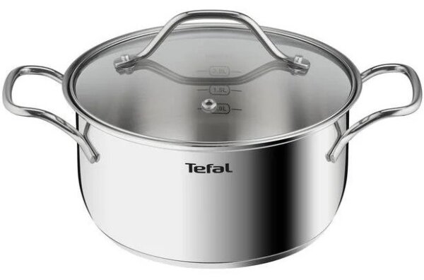 Tefal - К-кт съдове 10 бр. INTUITION неръждаем