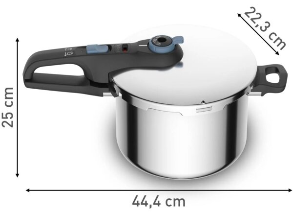 Tefal - Тенджера под налягане 6 l SECURE TRENDY неръждаем