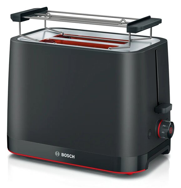 Тостер Bosch TAT3M123, безстепенен, таймер, 950W, черен