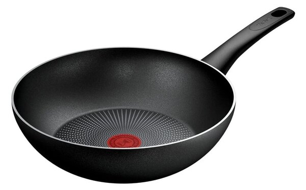 Уок тиган Tefal C2921953 Force, алуминий, незалепващо покритие, диаметър 28 cm, черен