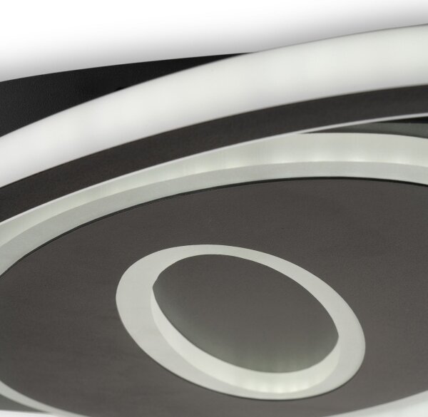 Brilagi - Димируемо LED таванно осветително тяло IRIS LED/78W/230V 37x49 cm черно + дистанционно управление