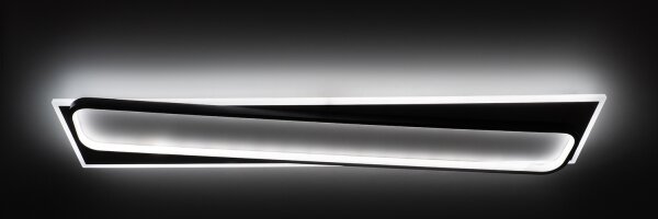 Brilagi - LED димируемо таванно осветително тяло OUTLINE LED/90W/230V 18x100 cm бяло/черно с дистанционно управление
