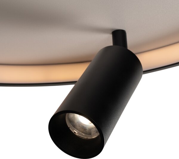 Brilagi - димируемо LED таванно осветително тяло UNITY LED/48W/230V + 1xGU10/3W бяло/черно +ДУ