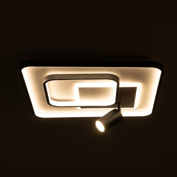 Brilagi - Димируемо таванно LED осветително тяло UNITY LED/75W/230V + 1xGU10/3W бяло/черно +ДУ