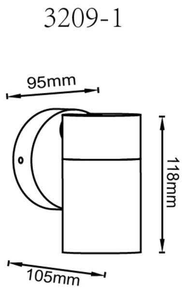 Globo 3209-1 - Спот аплик PIPER 1xGU10/35W/230V
