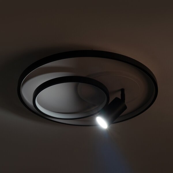 Brilagi - LED плафон с възможност за димиране UNITY LED/60W/230V + 1xGU10/3W бял/черен + дистанционно управление
