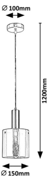 Rabalux 5249 - Висящ полилей DONATI 1xE27/60W/230V