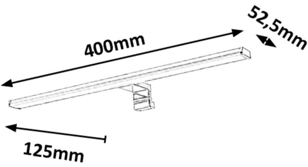 Rabalux 2114 - LED Лампа за огледало за баня LEVON LED/8W/230V 40cm IP44