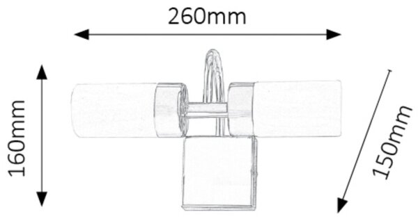 Rabalux 5746 - LED Аплик за баня BETTY 2xLED/4W/230V