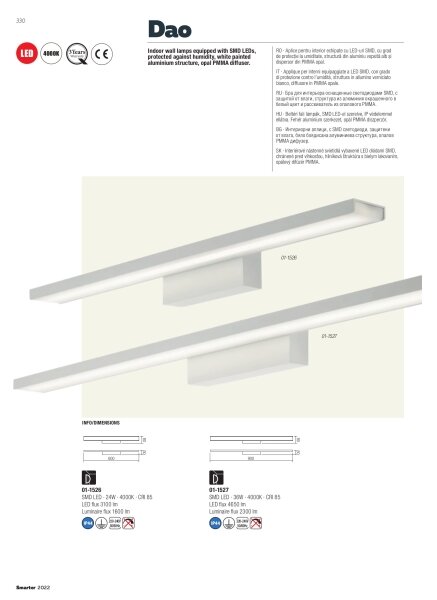 Redo 01-1527 - LED За баня Осветление за огледало DAO 1xLED/36W/230V IP44