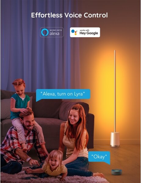 Govee - LED Лампион Lyra Smart RGBICWW 2200-6500K Wi-Fi + дистанционно управление