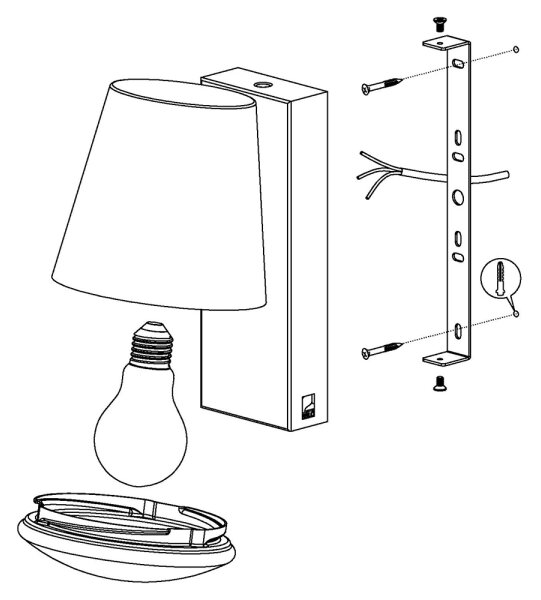 Eglo 97482 - LED Димируем екстериорн аплик CALDIERO-C 1xE27/9W/230V IP44