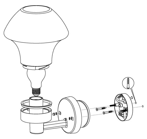 Eglo 97446 - LED Димируема Екстериорна лампа VERLUCCA-C 1xE27/9W/230V IP44 Bluetooth