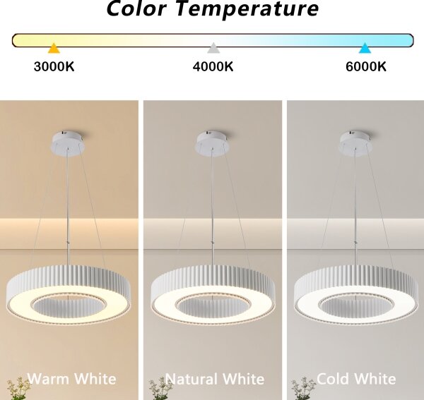 Brilagi - димируем LED полилей LUMIX LED/48W/230V 3000-6000K бял, диаметър 50 см + дистанционно управление