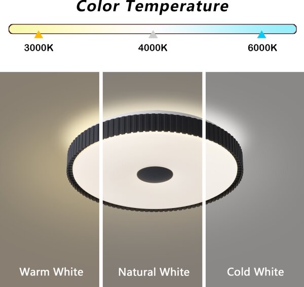Brilagi - LED димируемо таванно осветително тяло CORVO LED/72W/230V 3000-6000K черно Ø 50 см + дистанционно управление