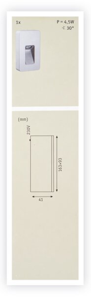 Paulmann 93825 - LED/2,4W IP44 Външна стенна лампа SPECIAL LINE 230V