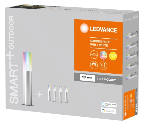 Ledvance - К-кт 5бр. LED RGBW екстериорни лампи SMART+ GP5xLED/5,7W/230V IP65 Wi-Fi