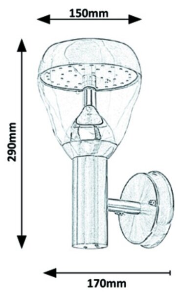 Rabalux - LED Екстериорен аплик LED/8W/230V IP44