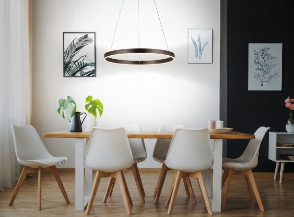 Eglo 33483 - LED полилей на кабел ALCAZABA 2xLED/18W/230V 3000K Ø 55 cm бронзов