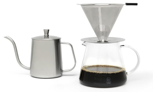 Комплект за филтрирано кафе от неръждаема стомана в сребрист цвят 500 ml Slow Coffee – Leopold Vienna