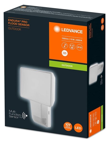 Ledvance - LED Екстериорен стенен прожектор със сензор FLOOD LED/15W/230V IP55