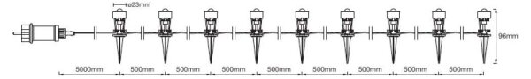 Ledvance - LED Екстериорни декоративни лампички DOT 9xLED/0,7W/230V IP65