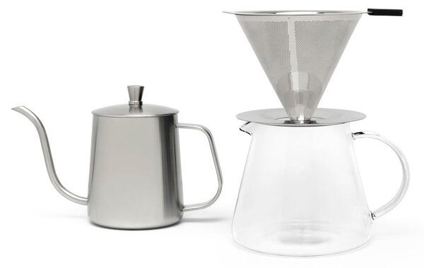 Комплект за филтрирано кафе от неръждаема стомана в сребрист цвят 500 ml Slow Coffee – Leopold Vienna
