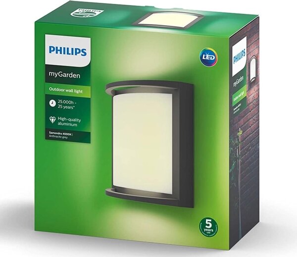 Philips Massive 17391/93/P3 - LED Екстериорен аплик LED/12W/230V IP44