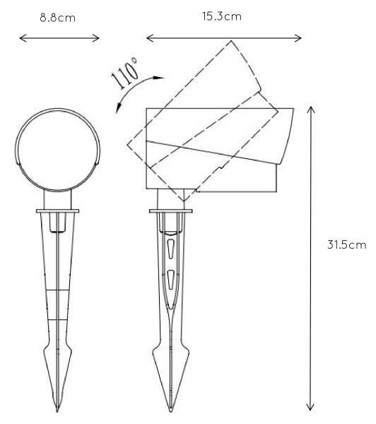 Lucide 27897/12/29 - LED Екстериорна лампа MANAL LED/13W/230V IP65