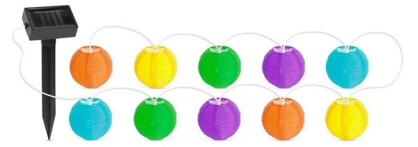 LED соларен гирлянд 10xLED/1,2V 3,7м IP44 мултицветен