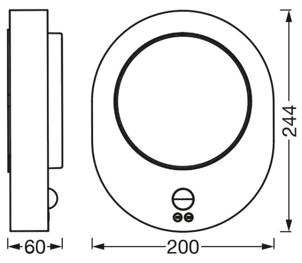 Ledvance - LED Екстериорен аплик със сензор DISC LED/8W/230V IP44